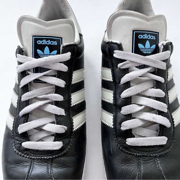 Men’s Vintage Y2K Gazalle 2006 Black Leather Soccer Sneakers Size 8.5 - Picture 4 of 16